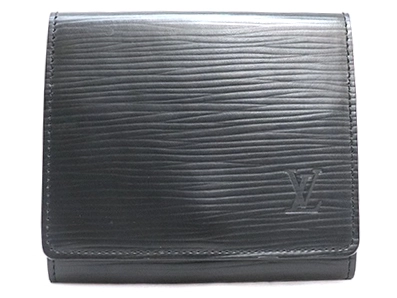 ルイヴィトン 名刺入れ カードケース アンヴェロップ・カルト ドゥヴィジット M56169 エピ ノワール ブラック 黒 ビジネス 小物 メンズ 男性 LOUIS VUITTON card case leather