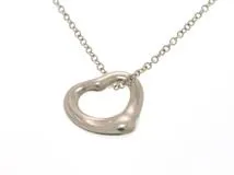 TIFFANY＆CO ティファニー ジュエリー ネックレス オープンハート ペンダント 925 シルバー 1.8g【473】