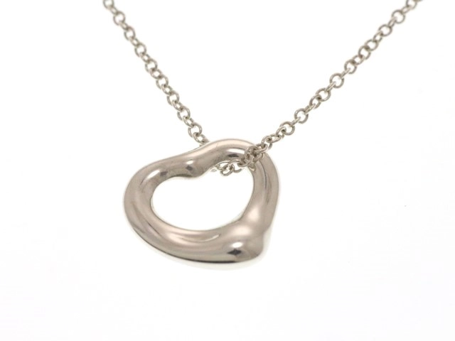 TIFFANY＆CO ティファニー ジュエリー ネックレス オープンハート ペンダント 925 シルバー 1.8g【473】