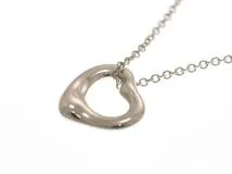TIFFANY＆CO ティファニー ジュエリー ネックレス オープンハート ペンダント 925 シルバー 1.8g【473】
