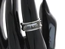 TIFFANY&CO ティファニー ジュエリー 指輪 1837 リング ミッドナイト 925 シルバー ブラック チタン 11.5号 7.4g【473】