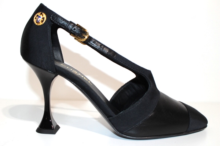 CHANEL シャネル パンプス レディース35ハーフ ブラック