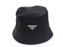 PRADA プラダ 帽子 Re-Nylonバケットハット レディースM ブラック