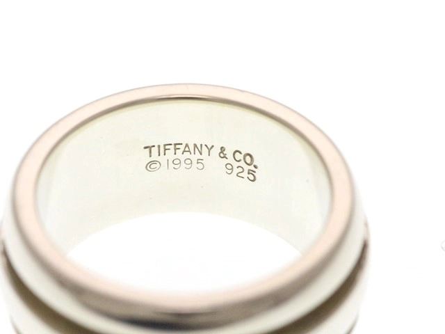TIFFANY&CO ティファニー ジュエリー 指輪 アトラス グルーブド ダブルライン リング 925 シルバー 9.8g【473】