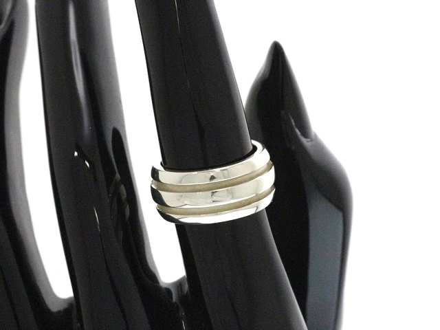 TIFFANY&CO ティファニー ジュエリー 指輪 アトラス グルーブド ダブルライン リング 925 シルバー 9.8g【473】
