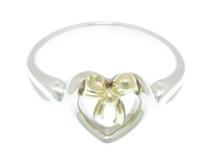 TIFFANY&Co　ティファニー　ハートリボンリング　SV/YG　シルバー　約3.3g　＃13【431】2148103901416
