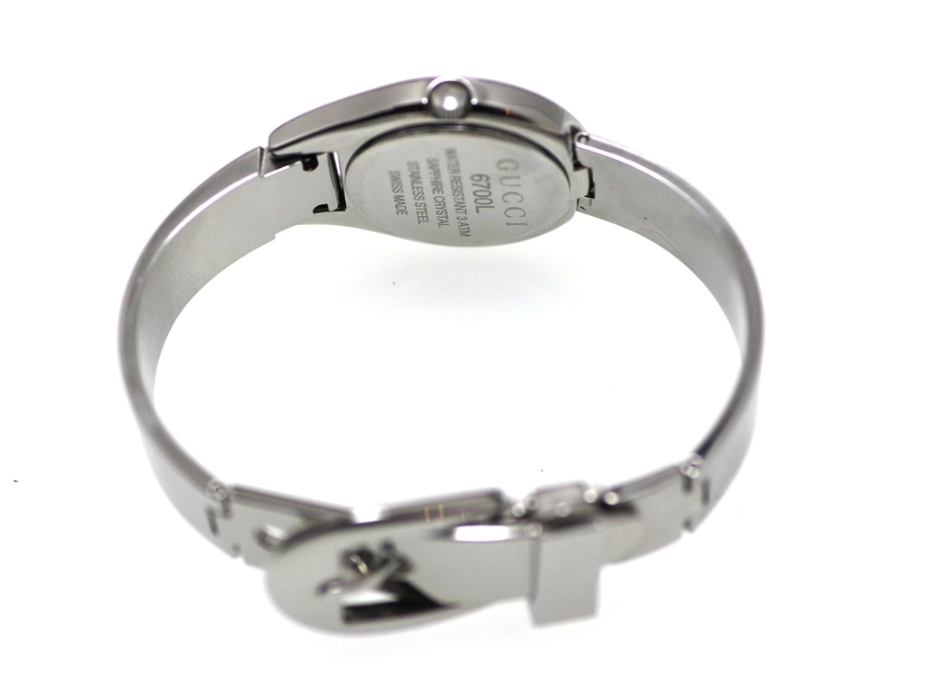 GUCCI グッチ 腕時計 YA067502 6700L ステンレス ブラック文字盤 クォーツ【472】EY