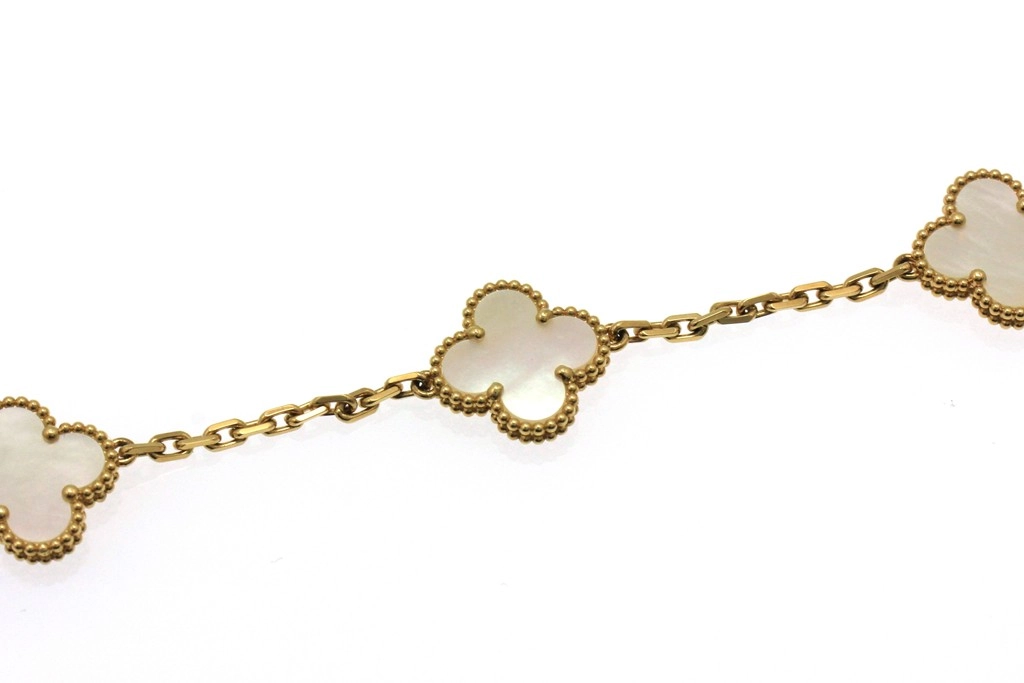 Van Cleef & Arpels ヴァンクリーフ&アーペル ヴィンテージアルハンブラ ネックレス 20モチーフ VCARA42100 K18YG/WMP 2025年正規品【472】SJ