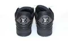 LOUIS VUITTON ルイヴィトン 現行モデル トレイナー スニーカー メンズ8（約27cm） ブラック レザー 1AAREV