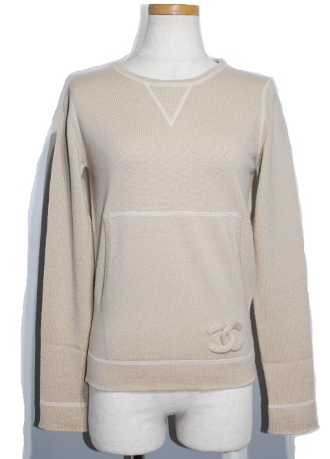 CHANEL シャネル カシミヤ ニット トップス オフホワイト ニットキャップ - カシミヤ、ホワイト — ファッション | CHANEL シャネル