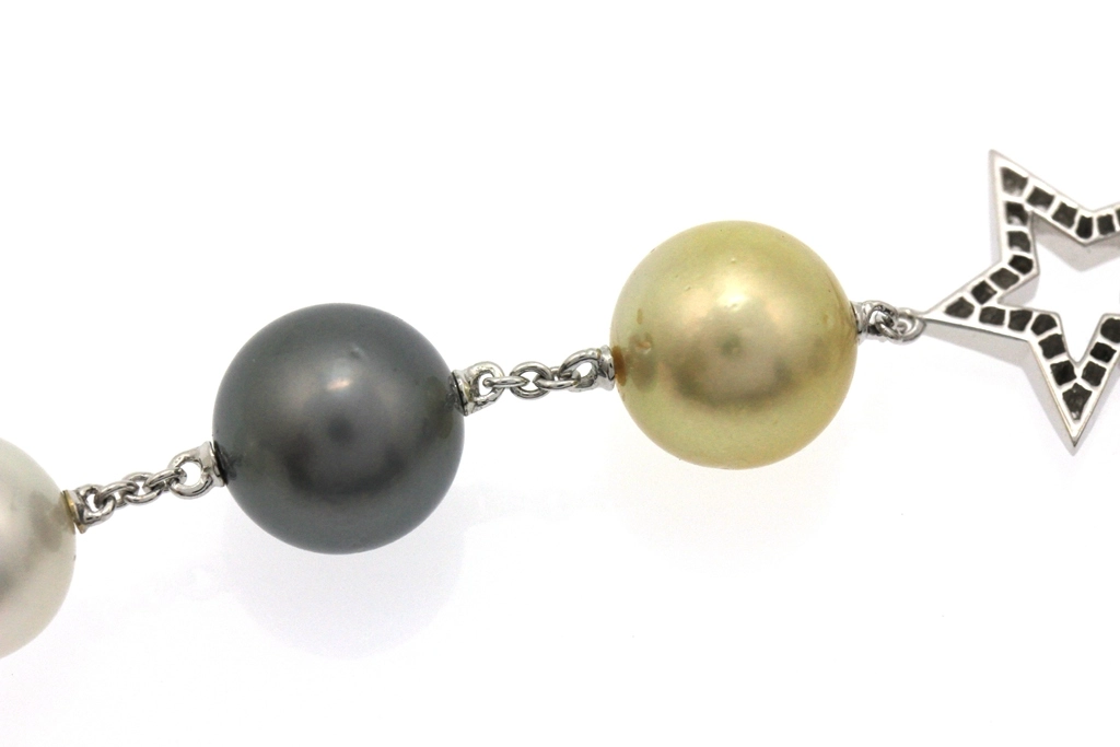 JEWELRY ノンブランドジュエリー ネックレス K18ホワイトゴールド  パール10.5～12ｍｍ/ダイヤモンド【472】SJ