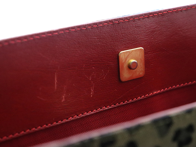 FENDI フェンディ レオパードガラトートバッグ ブラウン