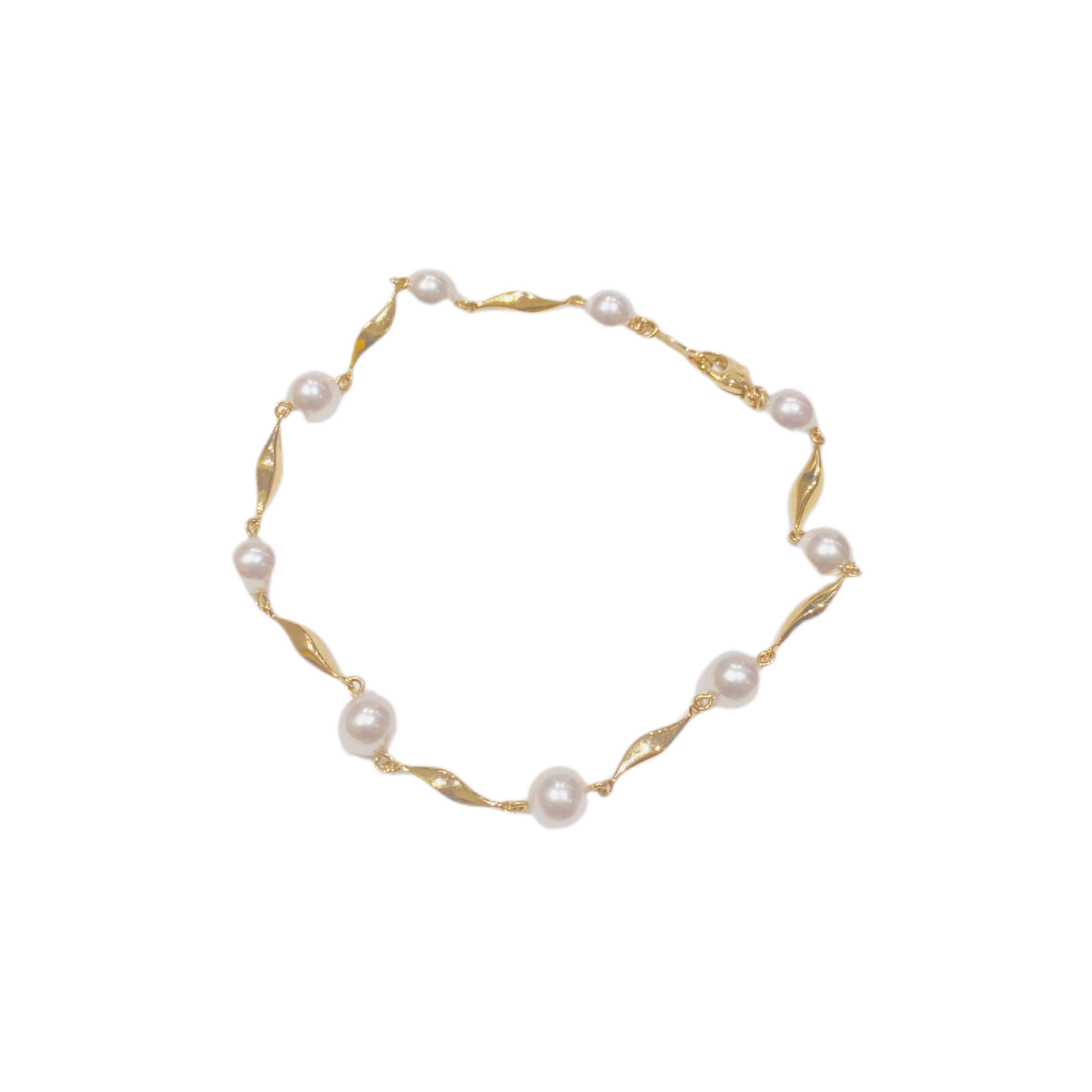 MIKIMOTO ミキモト 貴金属・宝石 ブレスレット K18 真珠 イエロー