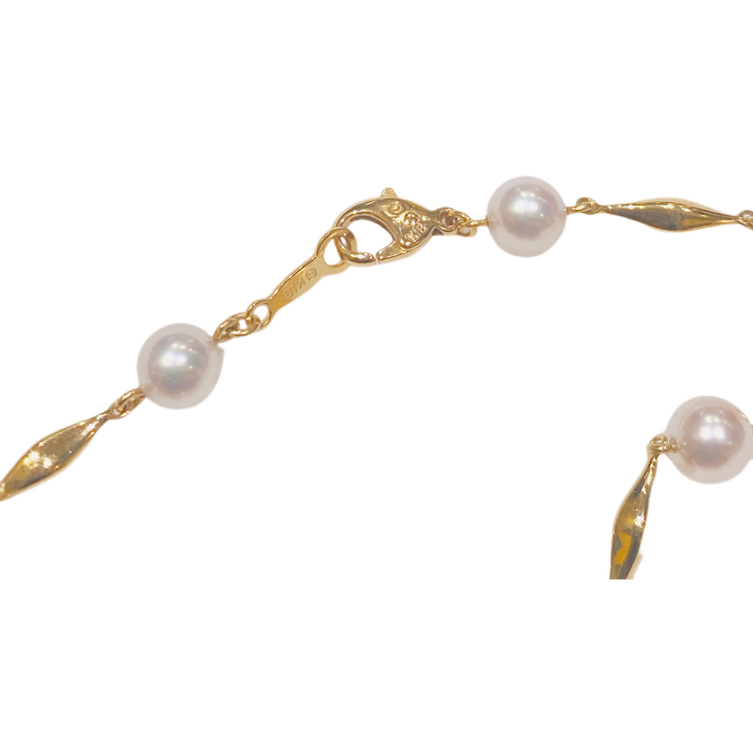 MIKIMOTO ミキモト 貴金属・宝石 ブレスレット K18 真珠 イエロー