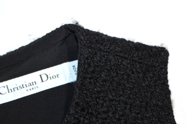 ChristianDior クリスチャンディオール 黒ネットブラウス 34