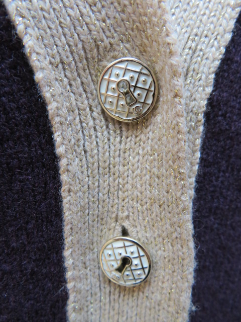 CHANEL シャネル カーディガン レディース 34 パープル カシミヤ