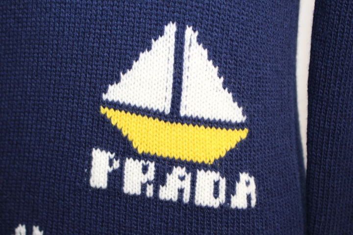 PRADA プラダ ニット レディース36 ネイビー カシミヤ ウール PRADA プラダ ニット レディース36 ネイビー カシミヤ ウール