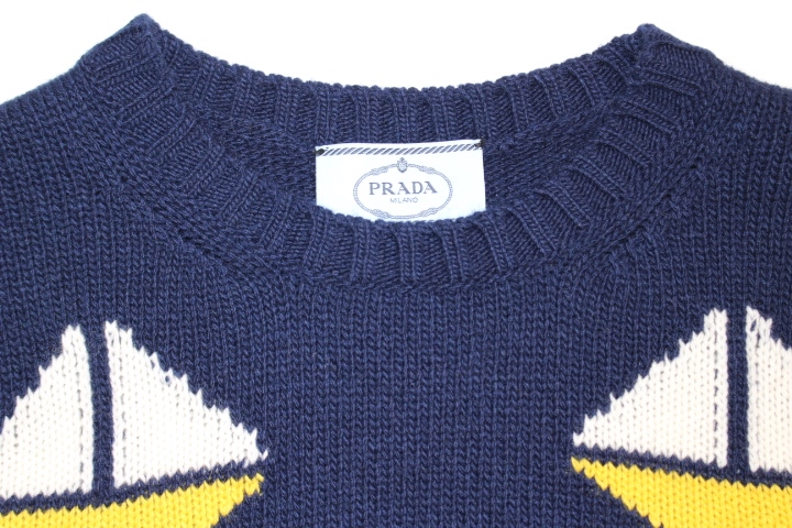 PRADA プラダ ニット レディース36 ネイビー カシミヤ ウール PRADA プラダ ニット レディース36 ネイビー カシミヤ ウール