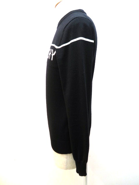 GIVENCHY ジバンシィ ニット セーター メンズ S ブラック ロゴ ウール