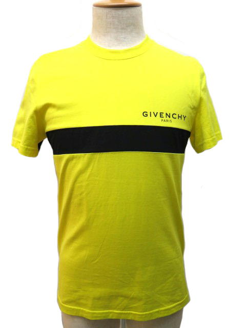 GIVENCHY　ジバンシィ　Tシャツ　メンズ XS　イエロー　ロゴ　コットン　（2141300315178）　【432】