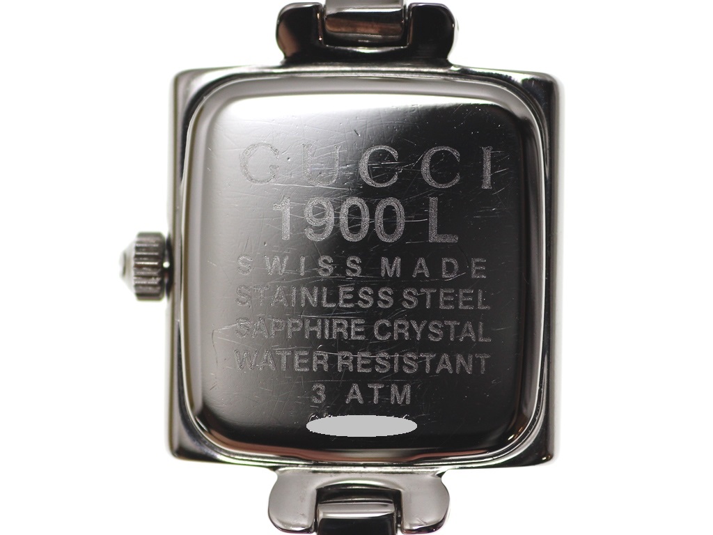 時計 GUCCI 1900L GUCCI グッチ 腕時計 1900L YA019505 ステンレス ブラック文字盤