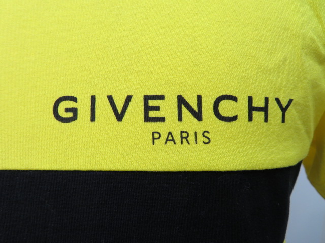 GIVENCHY　ジバンシィ　Tシャツ　メンズ XS　イエロー　ロゴ　コットン　（2141300315178）　【432】