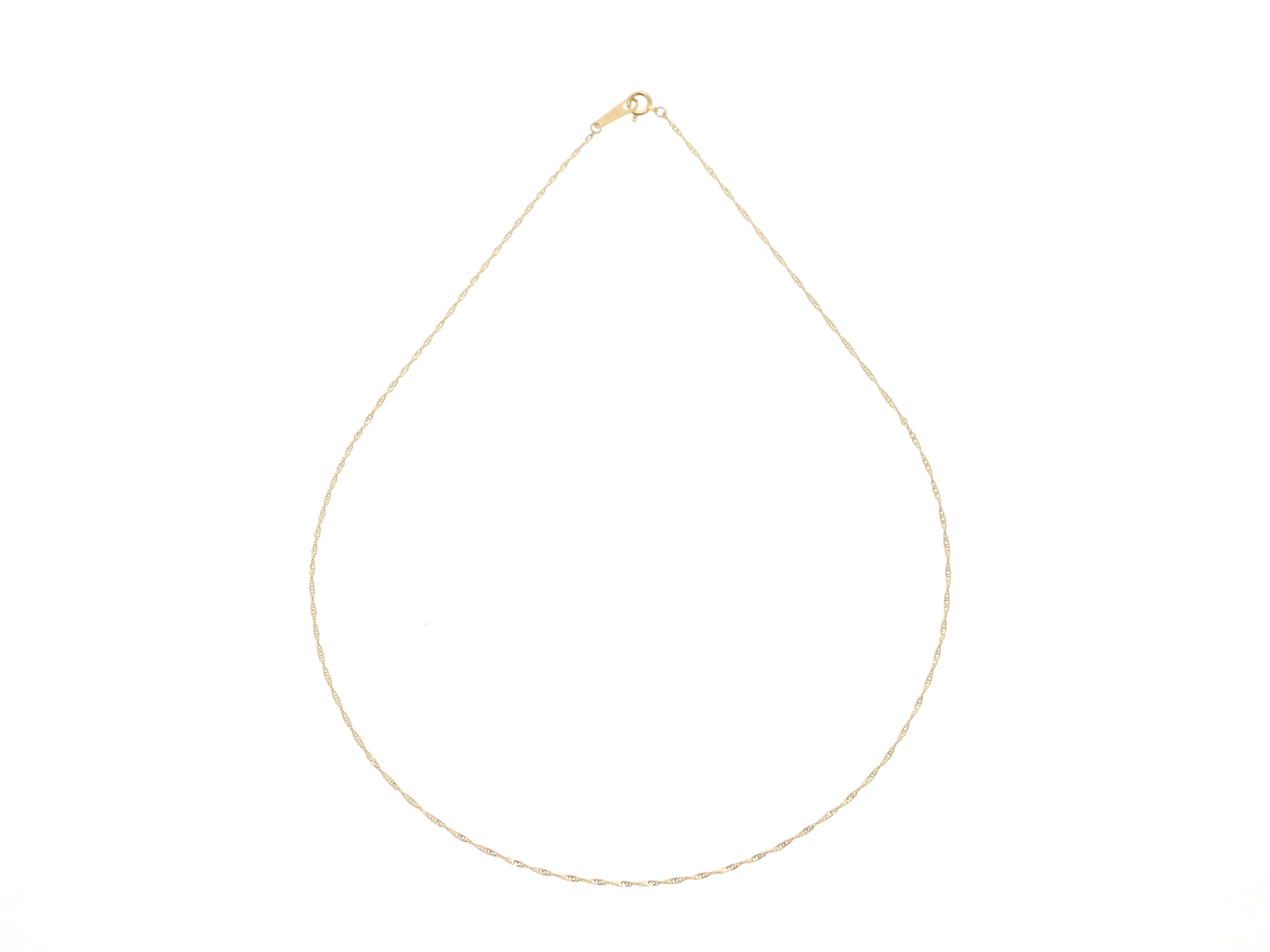 JEWELRY MAKI ジュエリーマキ チェーン ネックレス K18イエローゴールド 1.3g【473】