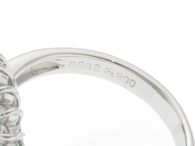 JEWELRY ノンブランドジュエリー リング 指輪 プラチナ PT900 ダイヤモンド ヒスイ 13号 ソーティング付き【430】2148103201981