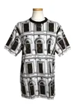 LOUIS VUITTON ルイヴィトン 衣類 モノグラムアーキテクチャ Tシャツ レディースM ホワイト/ブラウン コットン RW212B HW8 HLTS91