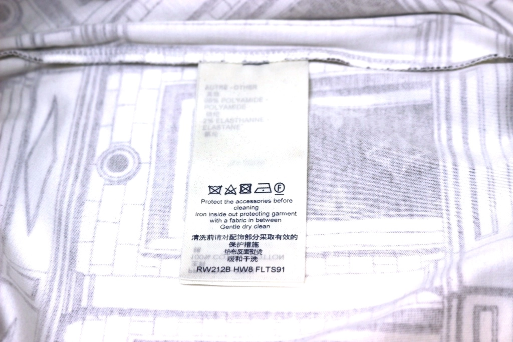 LOUIS VUITTON ルイヴィトン 衣類 モノグラムアーキテクチャ Tシャツ レディースM ホワイト/ブラウン コットン RW212B HW8 HLTS91