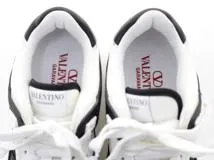 VALENTINO バレンチノ 靴 フリードット ロートップスニーカー レディース36ハーフ(約23.5cm) ホワイト/ブラック 革 4W2S01G5 (2148103861673) 【200】