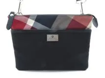 BURBERRY BLACK LABEL バーバリーブラックレーベル ショルダーバッグ チェック柄 ブラック レッド ホワイト 【436】  の購入なら「質」の大黒屋（公式）