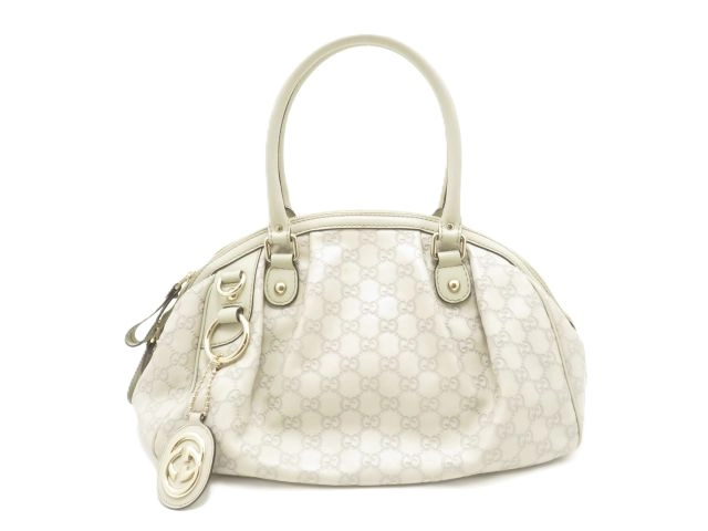 お値下げGUCCI グッチ スーキー GUCCI グッチ スーキー グッチシマ 2wayバッグ ホワイト カーフ