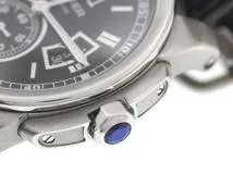 Cartier カルティエ 腕時計 2010年正規品 カリブル ドゥ カルティエ W7100014 スティール/アリゲーターベルト ブラック文字盤 自動巻き【471】