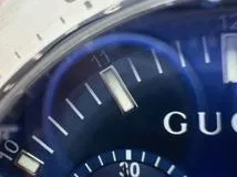 GUCCI グッチ メンズ腕時計 Ｇタイムレス 126.2 ステンレススチール ブルー文字盤 クオーツ【472】UH