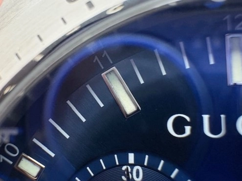 GUCCI グッチ メンズ腕時計 Ｇタイムレス 126.2 ステンレススチール ブルー文字盤 クオーツ【472】UH