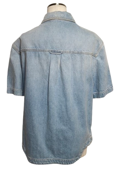 LOUIS VUITTON ルイ・ヴィトン 衣類 デニム半袖シャツ メンズS ブルー コットン 1A8XAD (2120500251097) 【200】