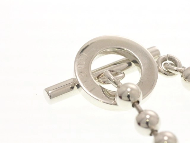 GUCCI グッチ ボールチェーン ブレスレット 925 シルバー #17 14.5g【473】