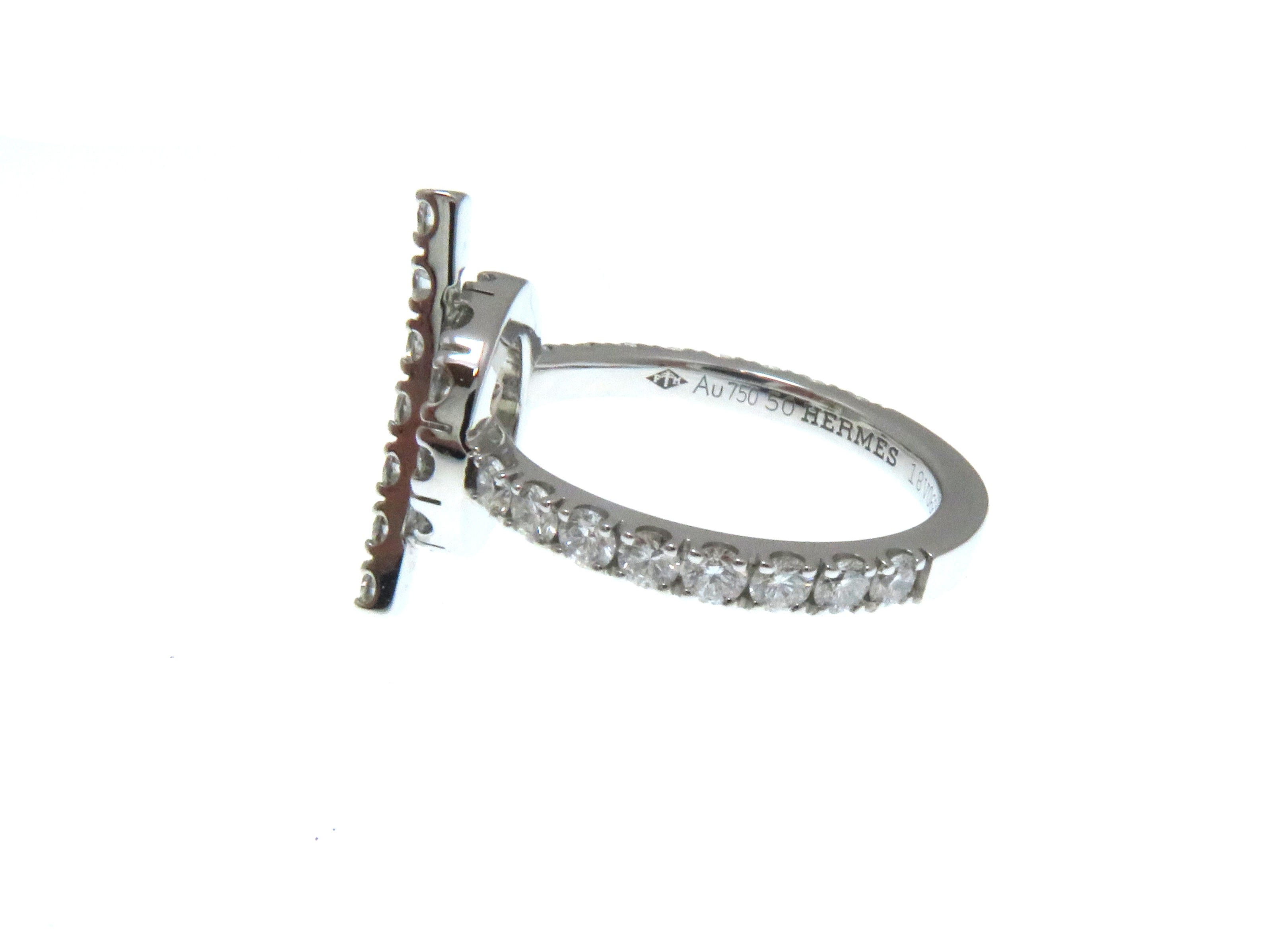 HERMES エルメス フィネスリング WG D1.00 3.4g 50号(日本サイズ)【431