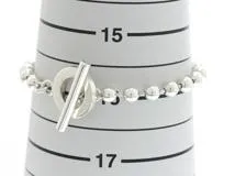 GUCCI グッチ ボールチェーン ブレスレット 925 シルバー #17 14.5g【473】