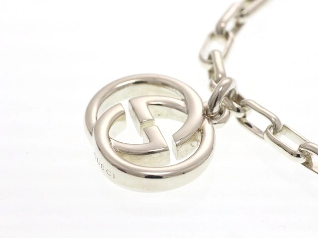 GUCCI グッチ インターロッキングG ブレスレット 925 シルバー #17 11.8g【473】