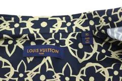 LOUIS VUITTON ルイヴィトン 衣類 ワックスショート スリーブ シャツ メンズXS マルチカラー コットン RM212 FS8 HLS72W