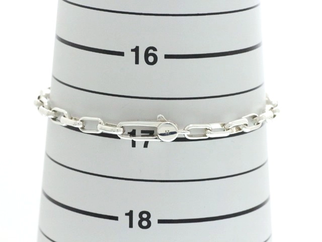 GUCCI グッチ インターロッキングG ブレスレット 925 シルバー #17 11.8g【473】