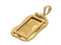 JEWELRY ノンブランド ペンダントトップ 自由の女神 リバティインゴット ペンダント K24 K18 3.1g【473】