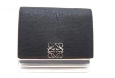 LOEWE ロエベ アナグラム トライフォールドウォレット ブラック