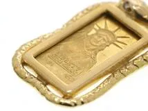 JEWELRY ノンブランド ペンダントトップ 自由の女神 リバティインゴット ペンダント K24 K18 3.1g【473】