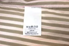 LOUIS VUITTON ルイヴィトン 衣類 ストライプシャツ メンズXS ベージュ/ピンク コットン RM181M FFS HES21W