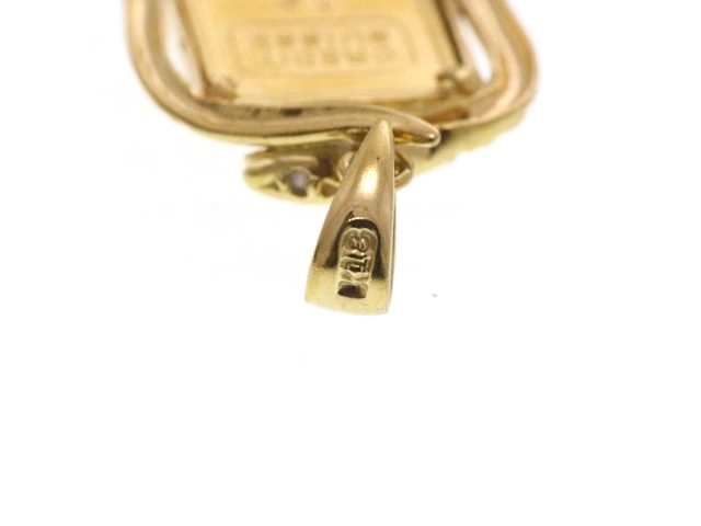 JEWELRY ノンブランド ペンダントトップ 自由の女神 リバティインゴット ペンダント K24 K18 3.1g【473】