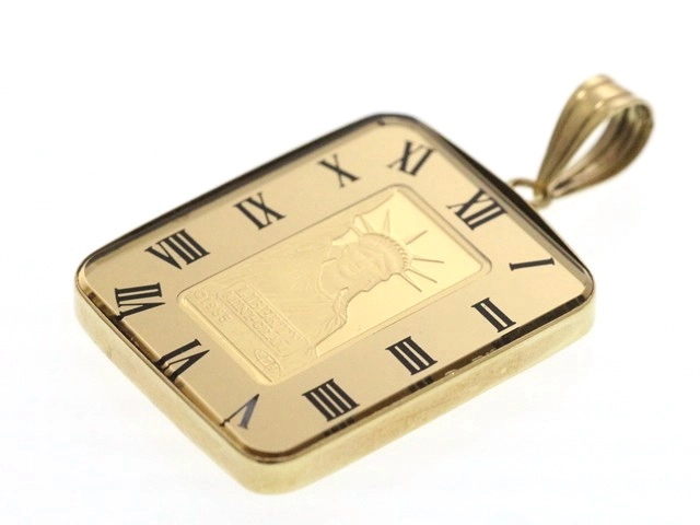 JEWELRY ノンブランド ペンダントトップ 自由の女神 リバティインゴット ペンダント K24 K18 5.9g【473】