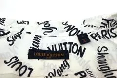 LOUIS VUITTON ルイヴィトン 衣類 ロゴシャツ メンズS ホワイト シルク RM181M FIO HES22W